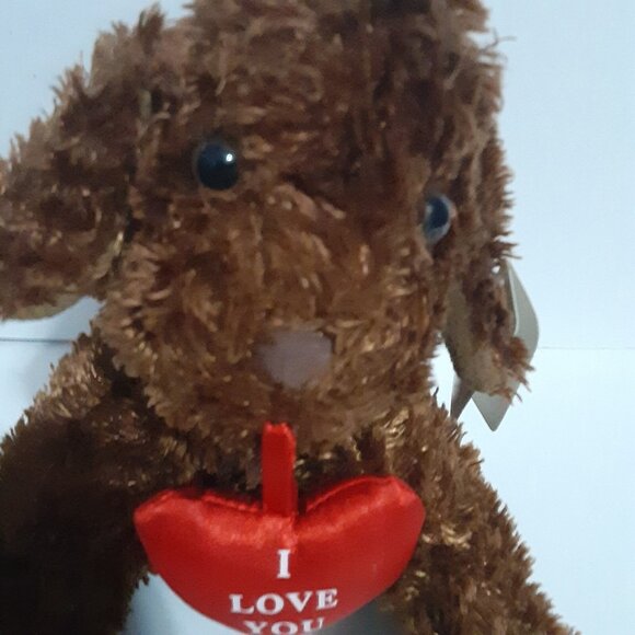 Velvet Touch Collection Jerry Elsner Passion #7571 Plush Dog Heart I Love You 9" - Picture 2 of 5